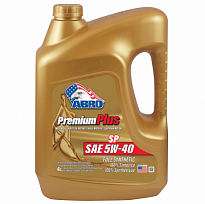 ABRO Масло моторное синтетическое Premium Plus Full Synthetic 5W40 4л /3шт